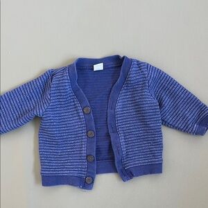 Blue Striped Kids Cardigan